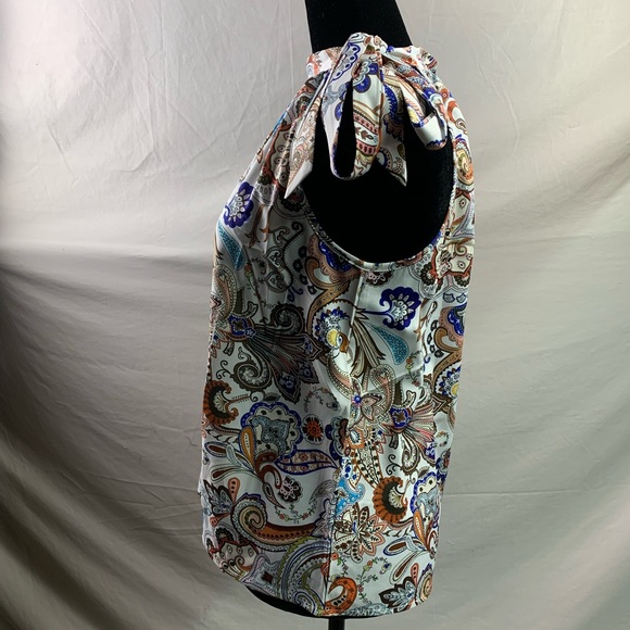 Boho Paisley Print Halter Neck Blouse - Picture 8 of 9